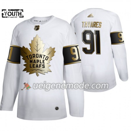 Kinder Eishockey Toronto Maple Leafs Trikot John Tavares 91 Adidas 2019-2020 Golden Edition Weiß Authentic